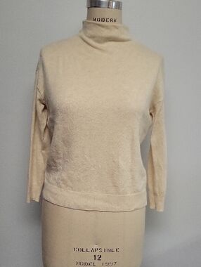 Becool Cream Mock Neck Women’s Sweater